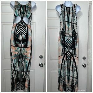 ❌SOLD❌Material girl tropical maxi dress